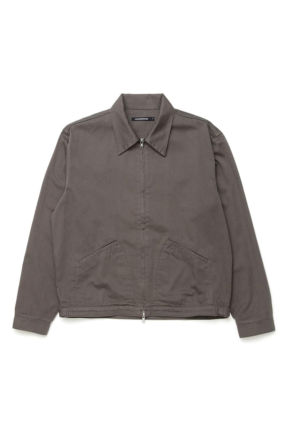 Plain Blouson Mud Brown