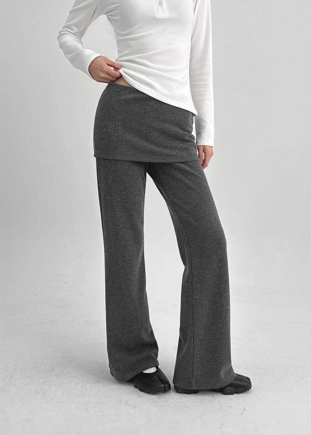 [MADE] 에티아 기모 밴딩 스커트팬츠