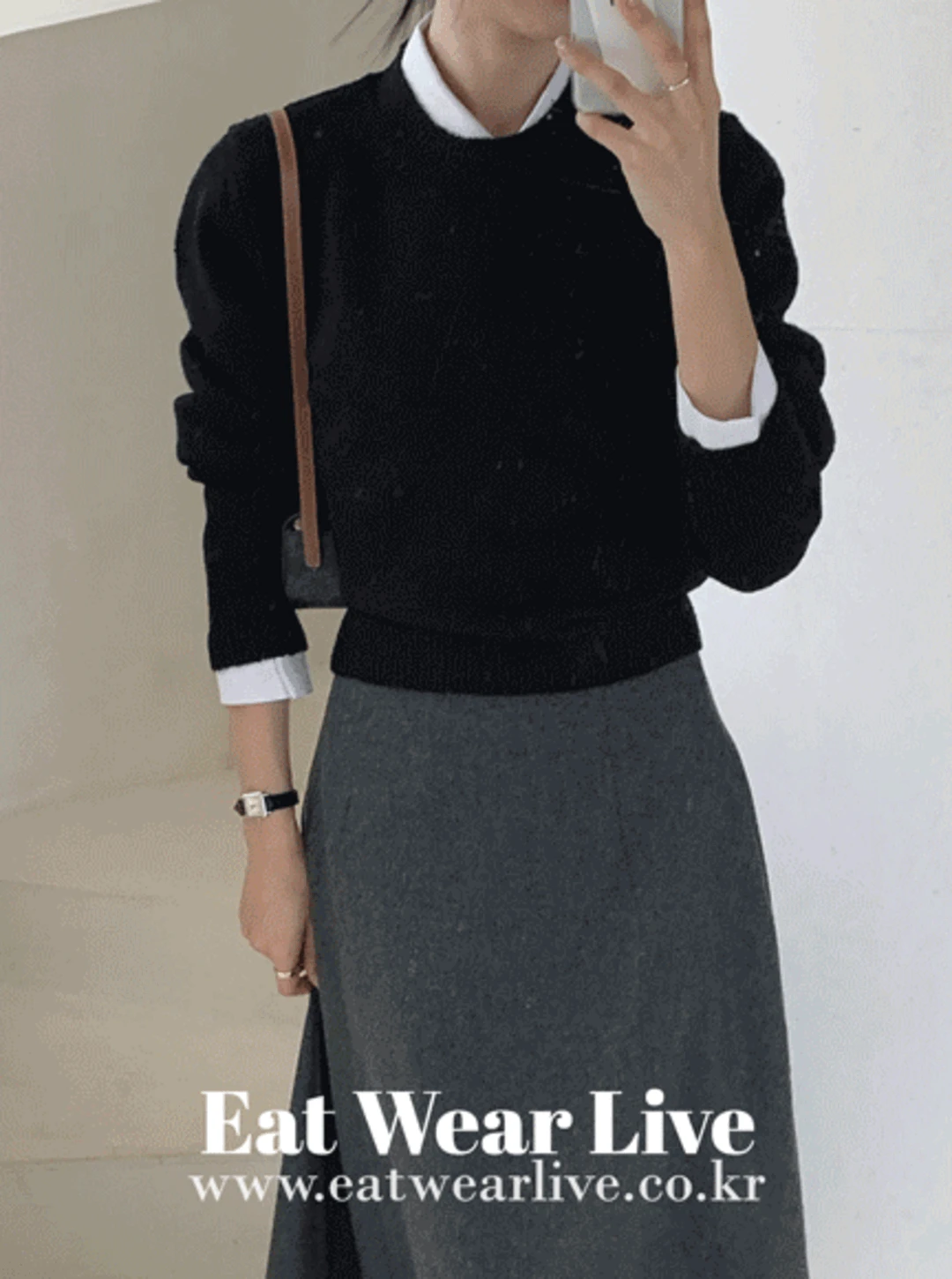 뮤트 에어울 라운드 니트 (4color)