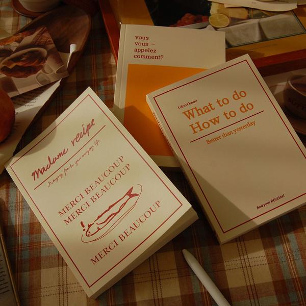 recipe book 3 종 set