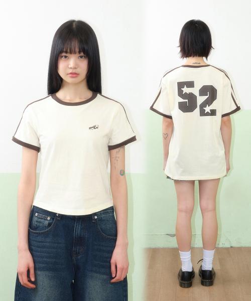 A NUMBERING LINETAPE TEE CREAM
