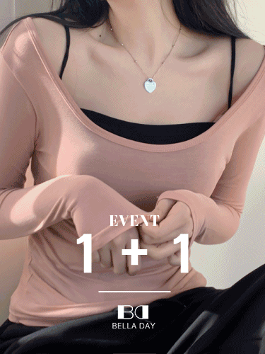 벨라데이 [1+1할인] 무려9컬러! 딥리나 U넥 슬림쫀쫀 긴팔티셔츠 t - 9color