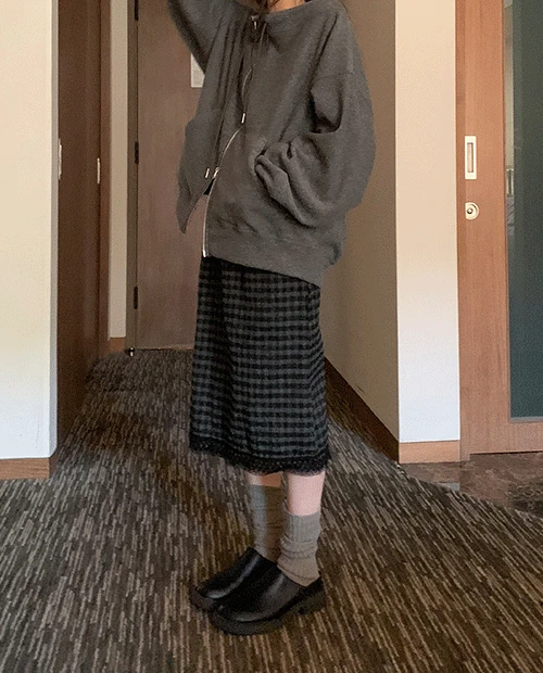 tete check skirt / 2color