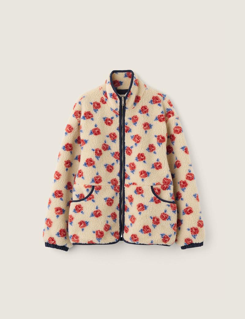 Rose Fleece Jumper (Beige)