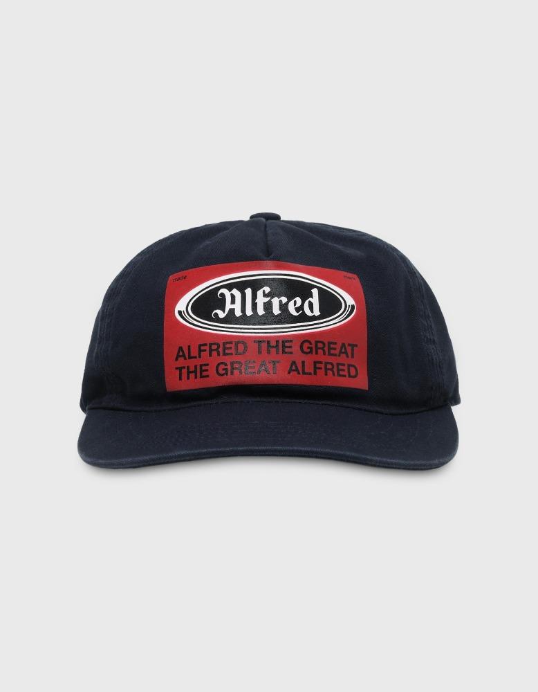 FRED STICKER CAP (NAVY/RED)
