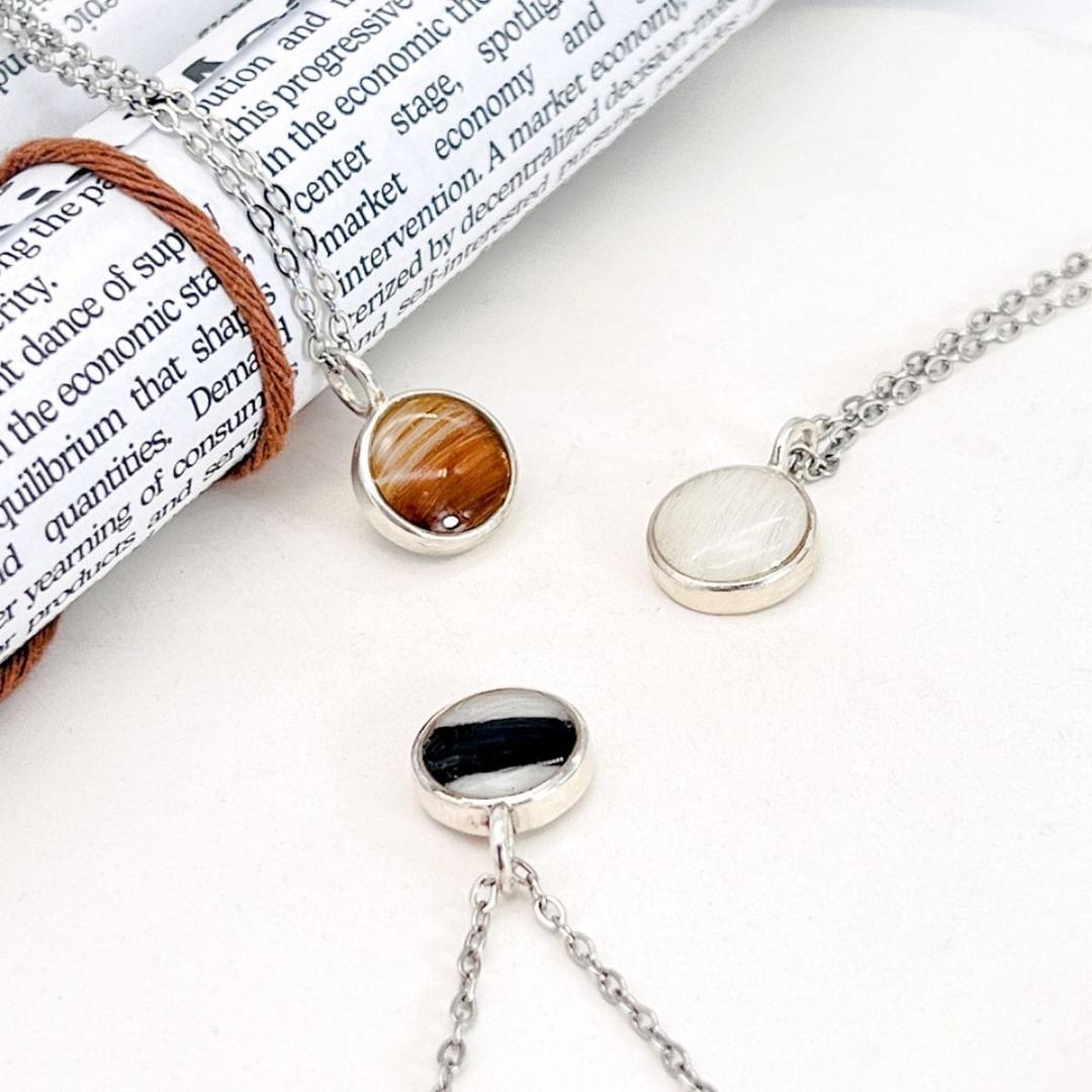 Circle Memorial necklace [Silver 92.5]