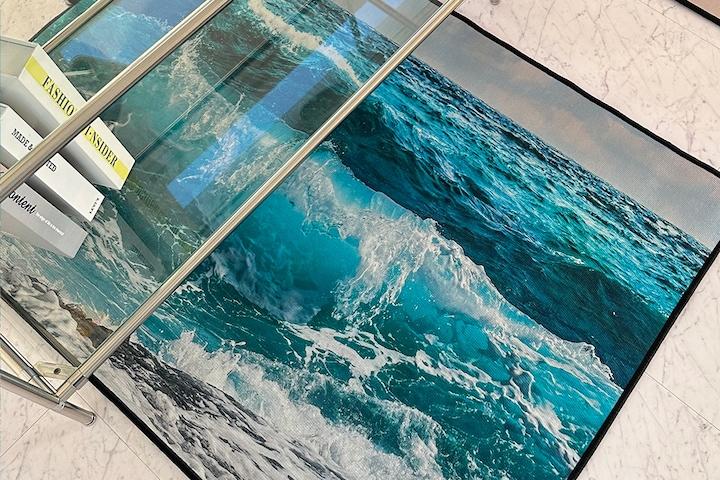 먼지없는 사계절 러그 단모 미니 사각 풍경러그 파도 2size