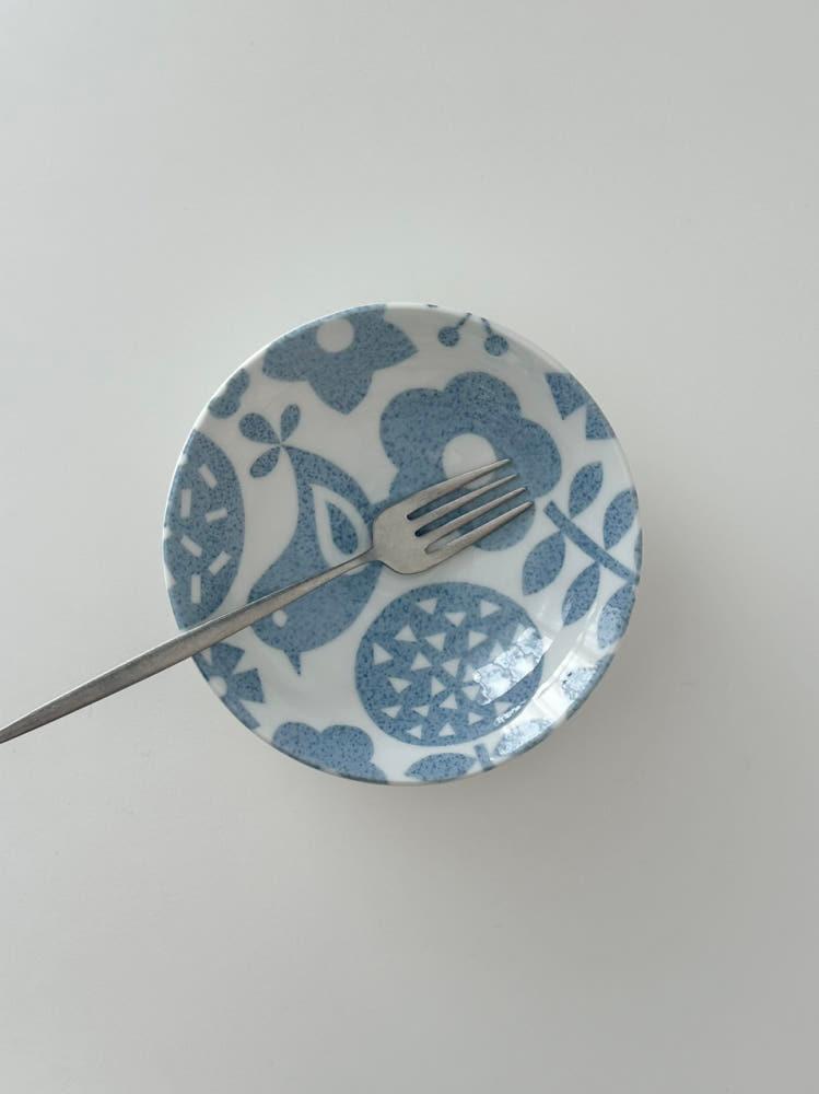 blue bird bowl 파란 블루 새 무늬 미니 볼 샐러드 앞접시
