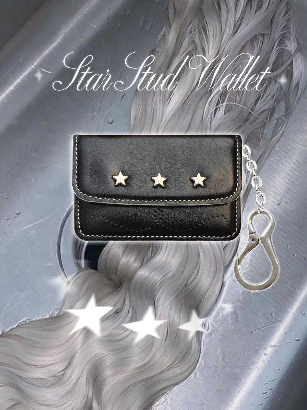 에포에(ETPOÈT) 스타 스터드 아코디언 카드지갑 (블랙)