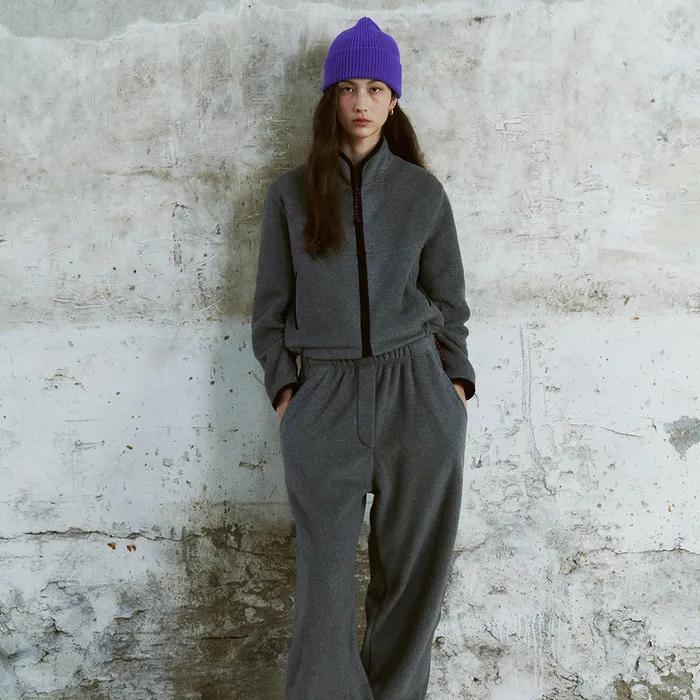 Soft Fleece Pants Grey_F254PT04