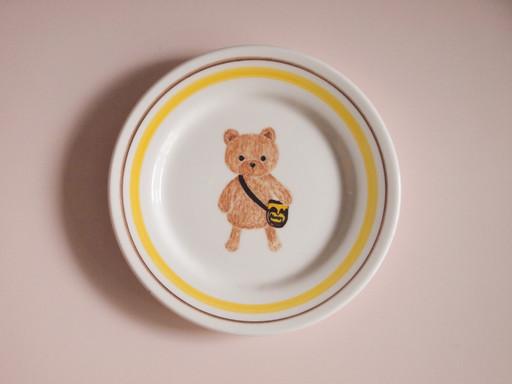 꿀곰돌이 접시 (레터링)