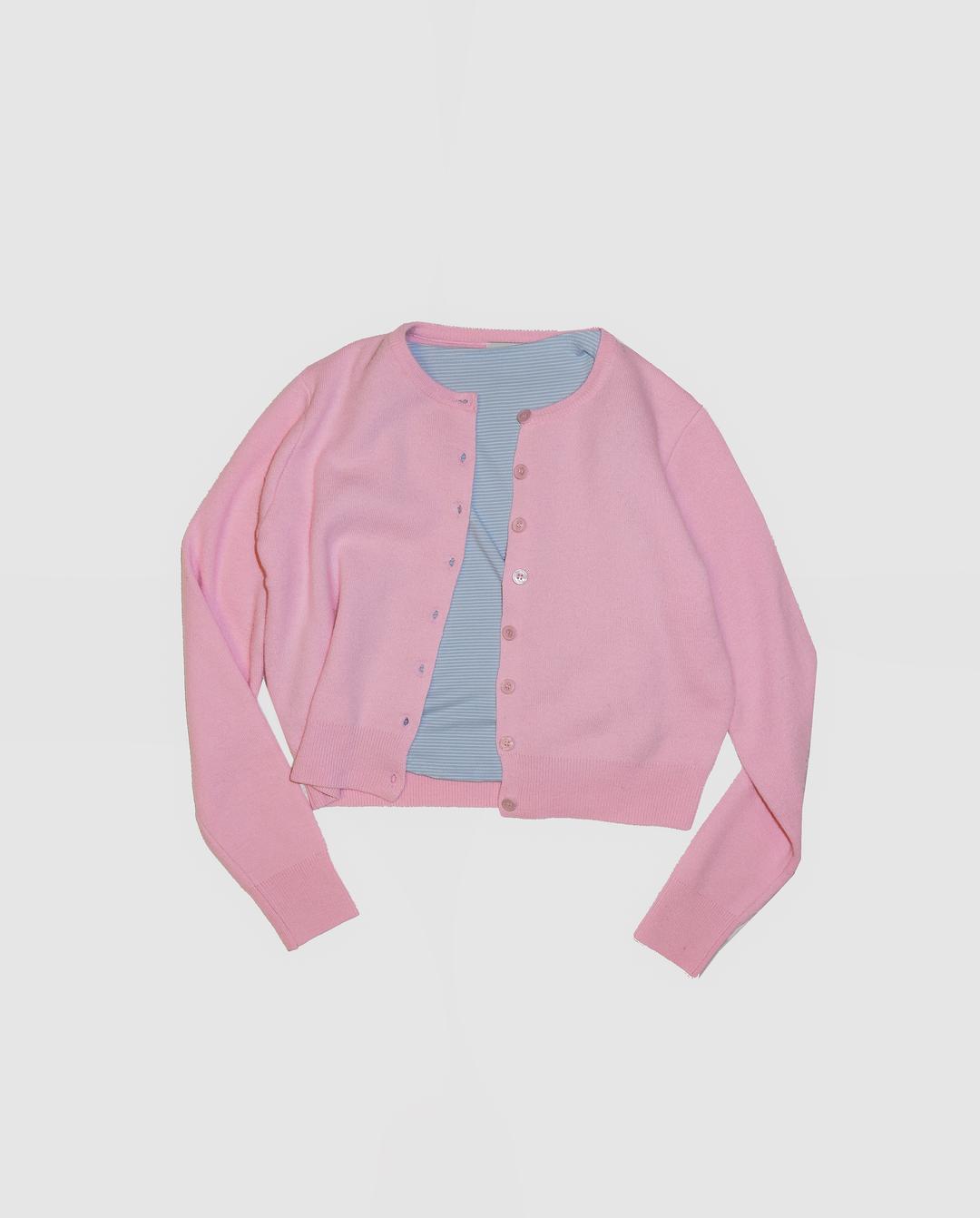 Malang cashmere cardigan In Ballerina pink (5c)