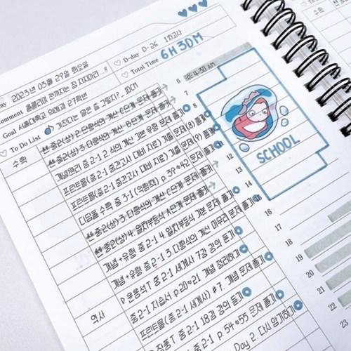 스터디플래너 위클리 스케줄러 타임테이블 투두리스트
