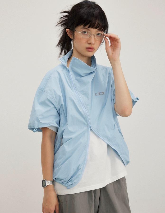 Octopus-me 크로스라인 집업 반팔자켓