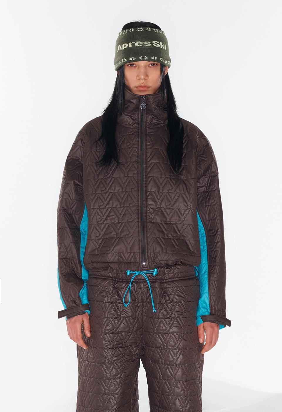 YY QUILTED BOMBER, BROWN