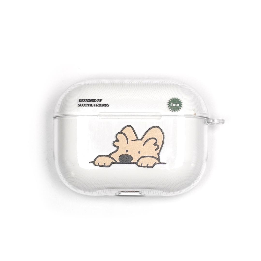 빼꼼 스코티 투명 에어팟케이스