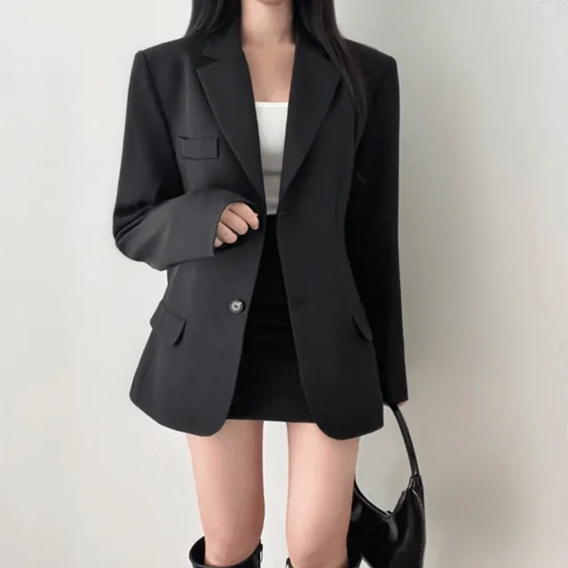 [투피스Set][올드머니룩] 메디안 쓰리포켓 플리츠 스커트 자켓 와이드 자켓 /와이드자켓/롱자켓/루즈핏자켓/봄자켓/아우터/정장자켓/정장투피스/블레이저/하프자켓/카라자켓/카라하프자켓