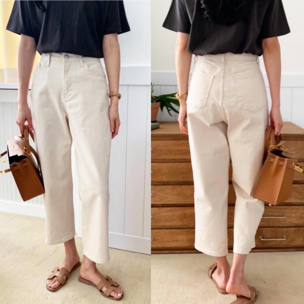 [전컬러당일]루밍 9부 스판팬츠