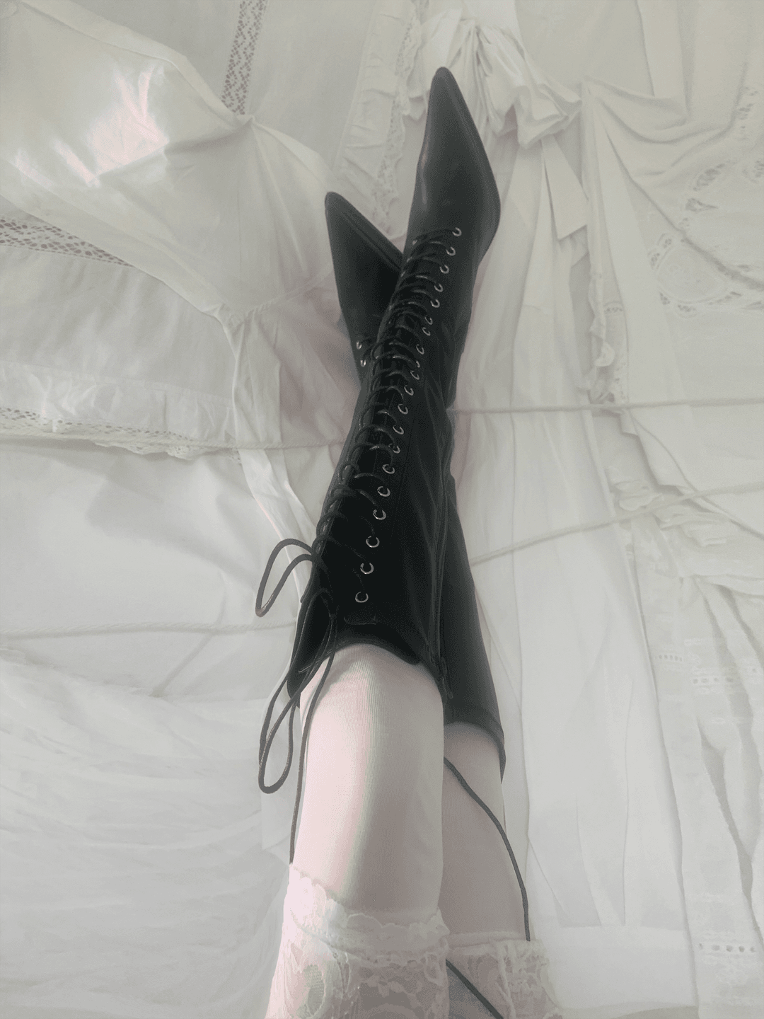 Vinacell Lace-Up Long Boots