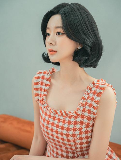 여성 레이스스킨 통가발 긴앞머리 플럼펌(내츄럴블랙)