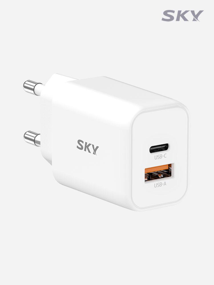 스카이 필 GaN 45W PD PPS USB C타입 듀얼 초고속 충전기 Q2R