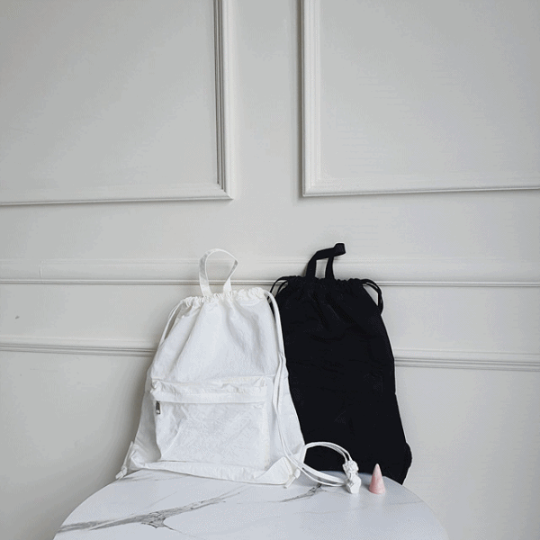 (운동가방추천,2컬러) 비플레인 레인코트 나일론 남녀공용 복조리백팩