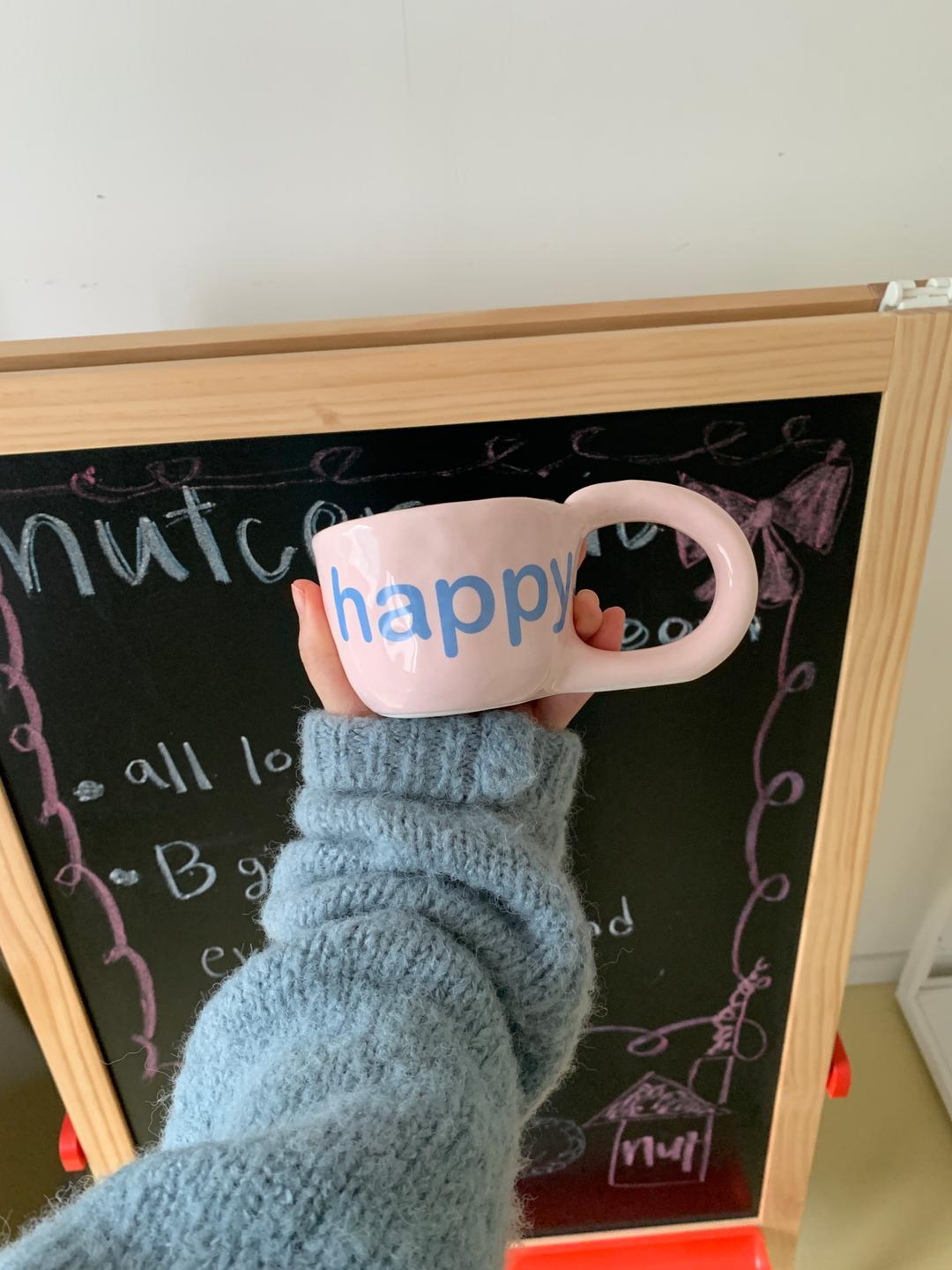 Happy Mug : baby pink