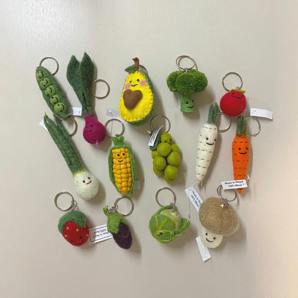 채소 야채키링 브로콜리 옥수수 대파 버섯 자동차 인형 가방 키링