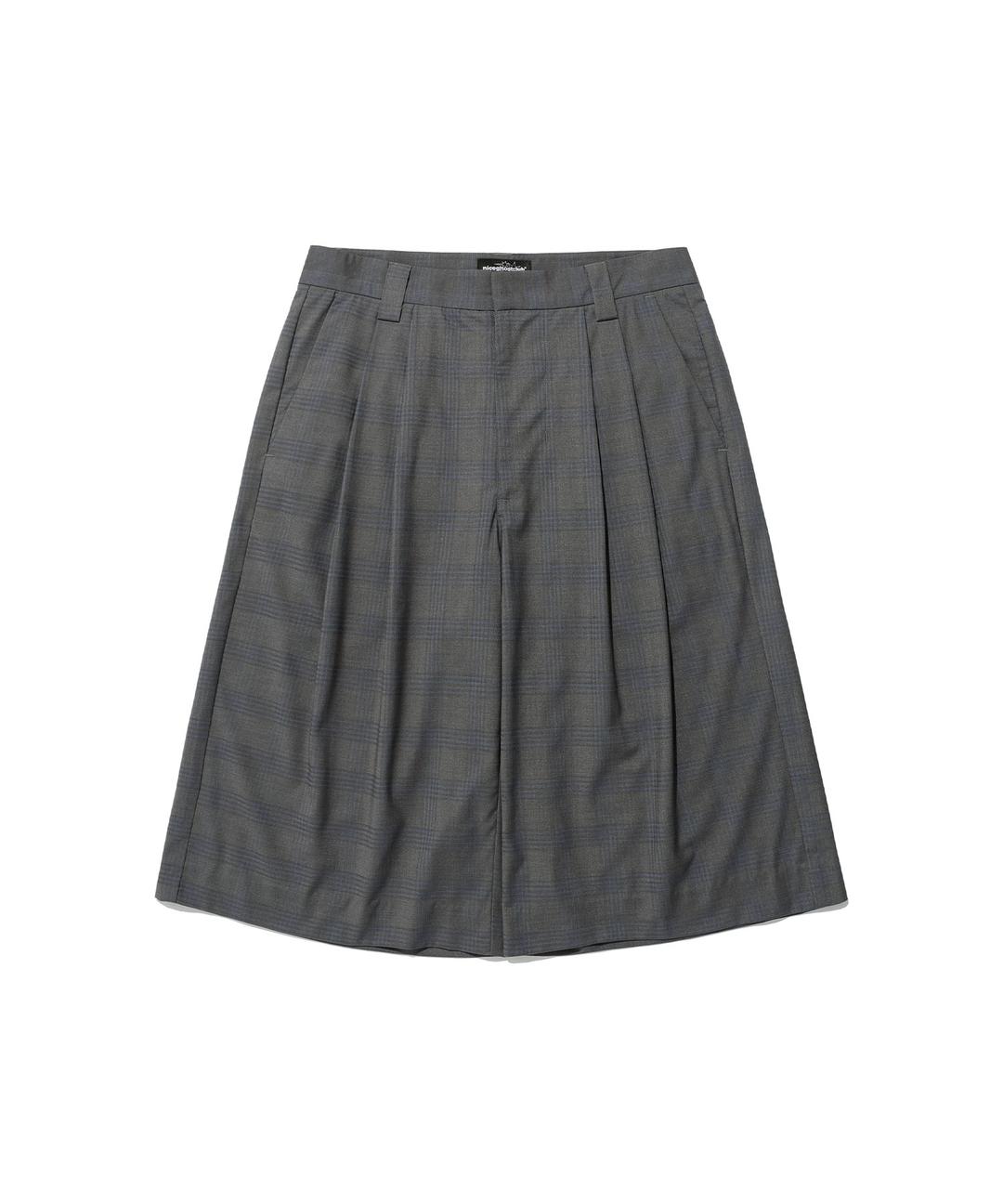 CHECK TAILORED SHORTS[GREY]