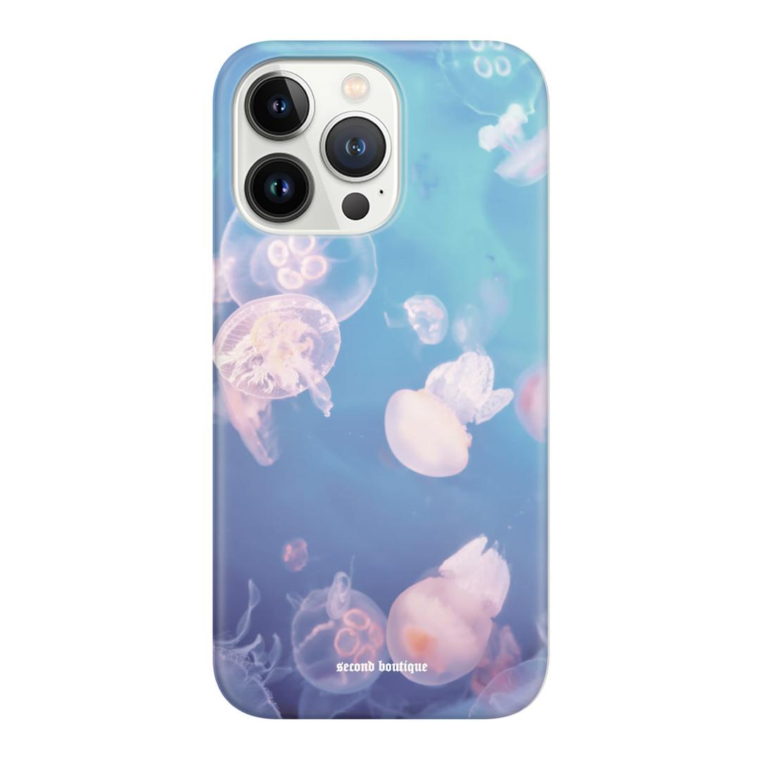 jellyfish blue ocean hard case