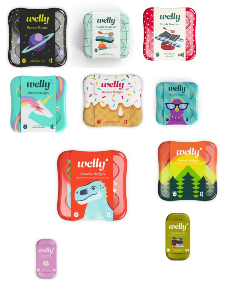 welly bandages 웰리 밴드 저자극 습윤 밴드 방수 반창고 귀여운 패션밴드15종