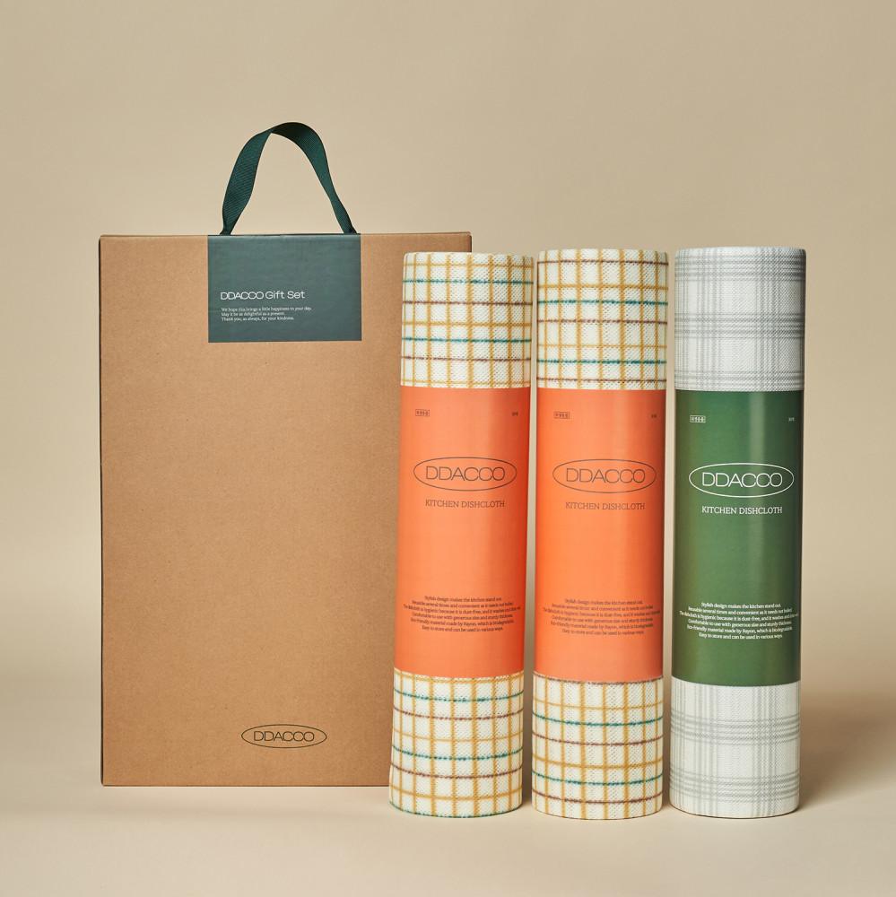 따꼬 선물세트 3-1호 (롤행주 라지3개)빨아쓰는 일회용 뜯어쓰는 생분해 행주 클리네트