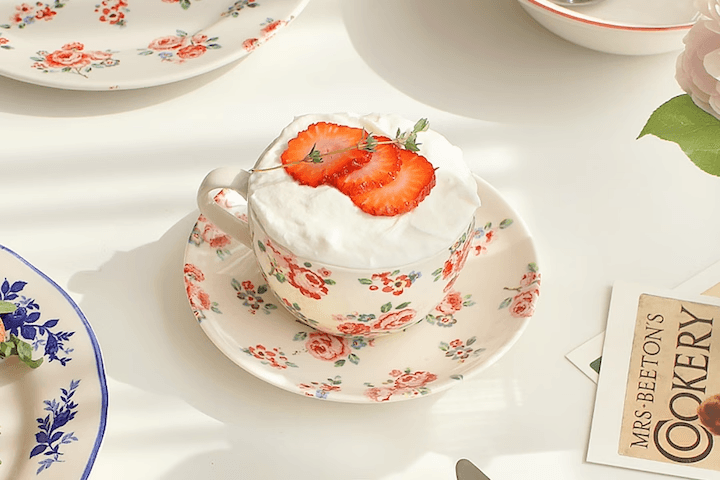 클레이탄 로즈 빈티지 커피잔 세트 / 홈카페