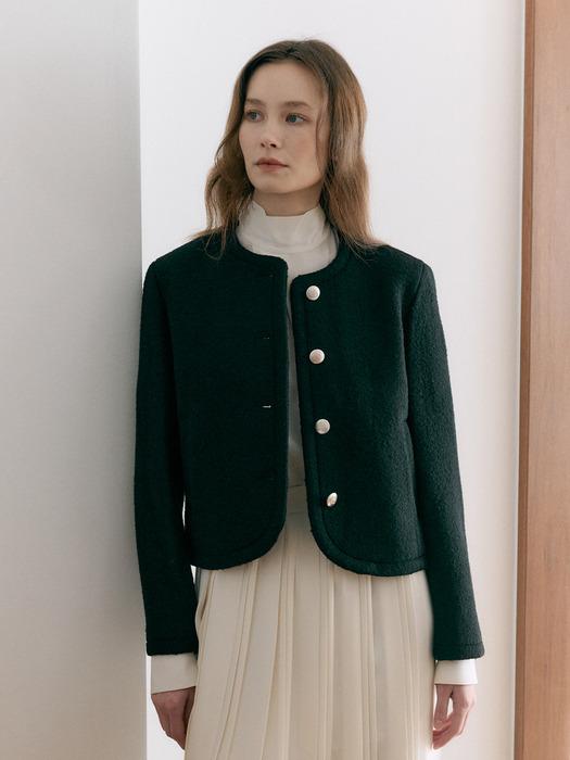 Boucle Cropped Tweed Jacket