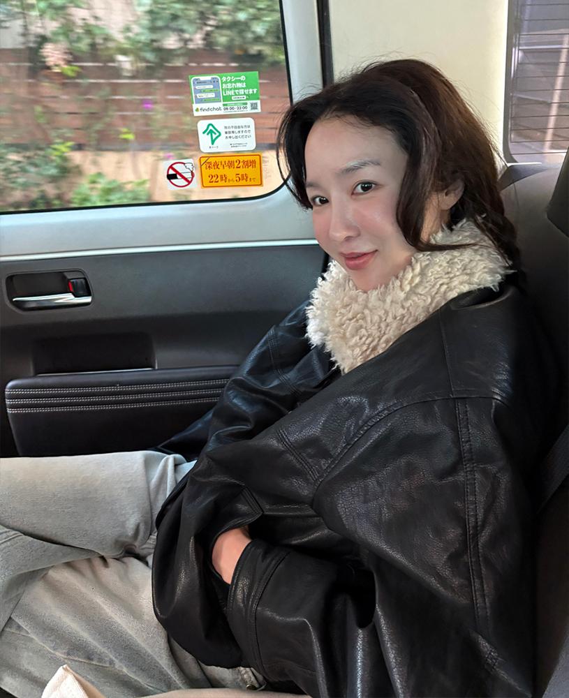 Callum Leather Jumper (블랙)(예약주문 11/17이후 순차발송)