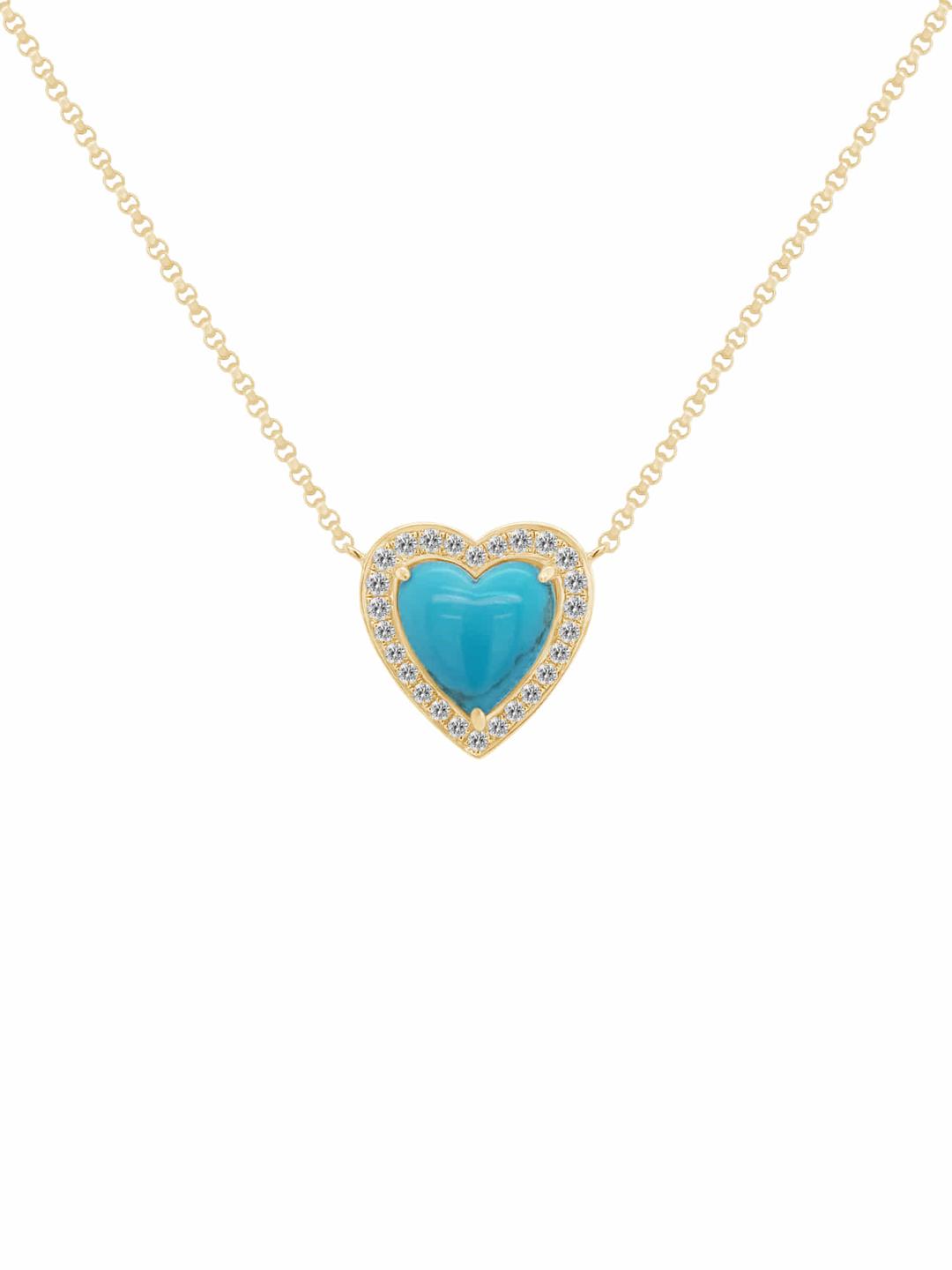 [ONLY ONE] TURQUOISE HEART POP NECKLACE