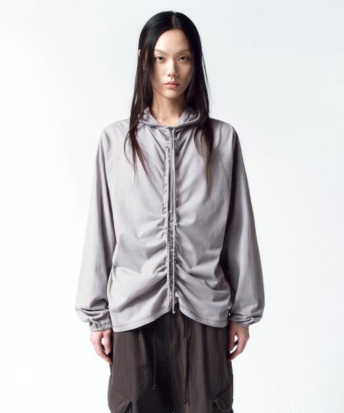 스트링 후디 롱슬리브 GREY