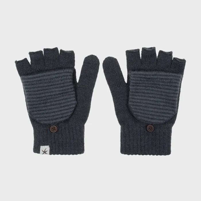 TCM stripe twofold mitten glove (black)
