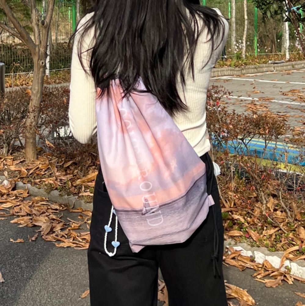 SLING STRING BAG 컴어라운드 핸드크래프트 슬링백 스트링백 스트링백팩