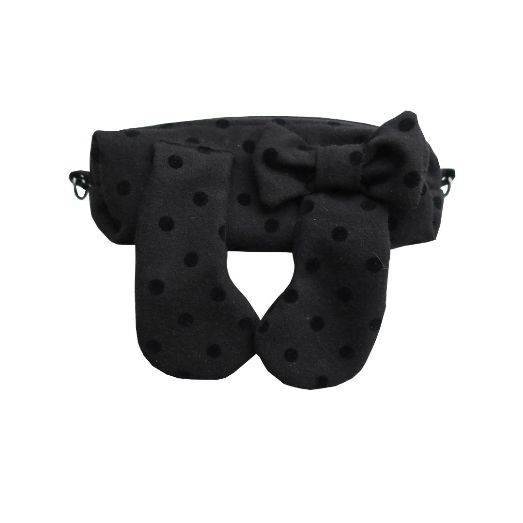 Bunny Pencil Case _ Black Dot