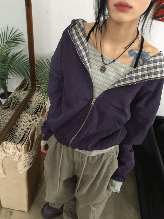 모래하우스 포코 리버시블 윈드jk