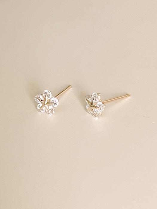 10k 14k 큐빅 꽃잎 귀걸이