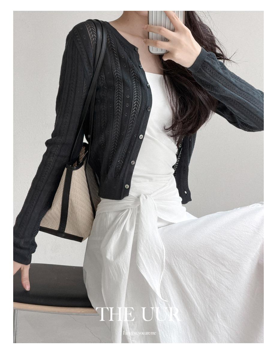 [longsleeve] uur lace crochet cardigan [forest]