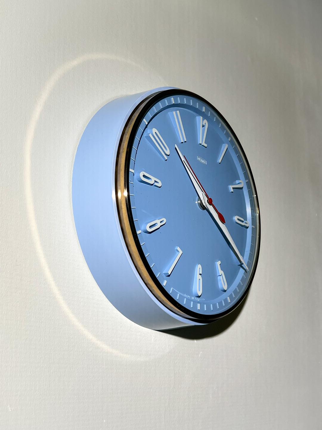 METAMEC Sky Blue Wall Clock
