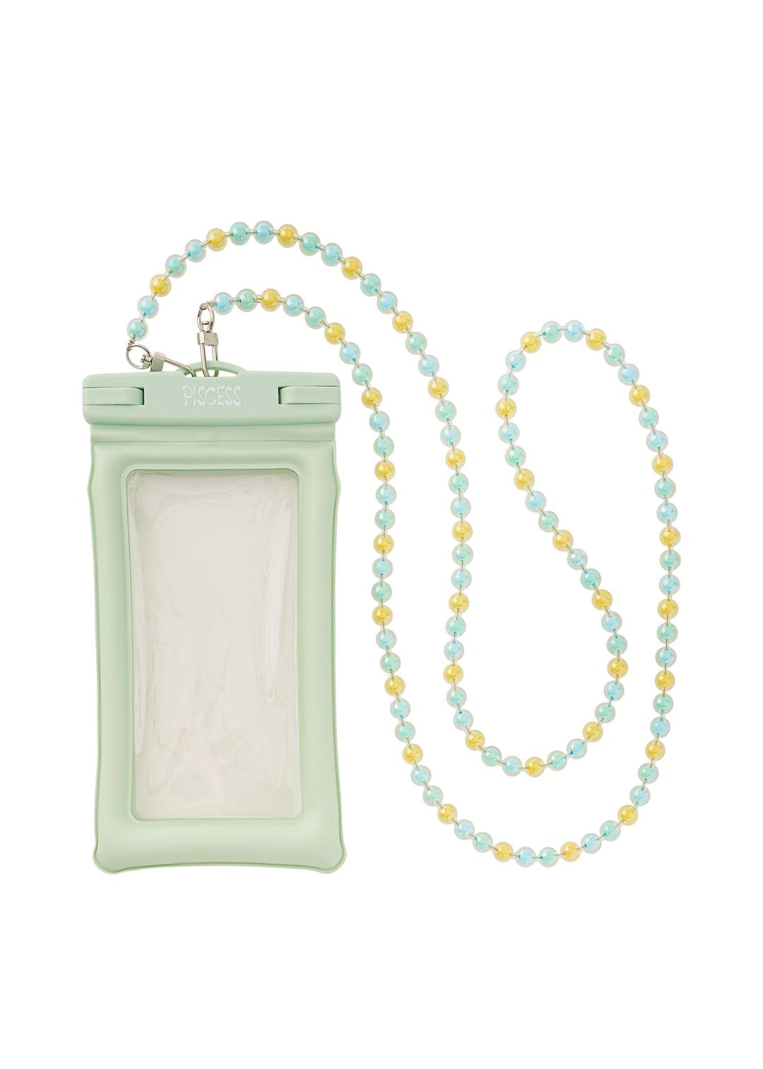 Crystal Strap Waterproof Phone Pouch_Mint