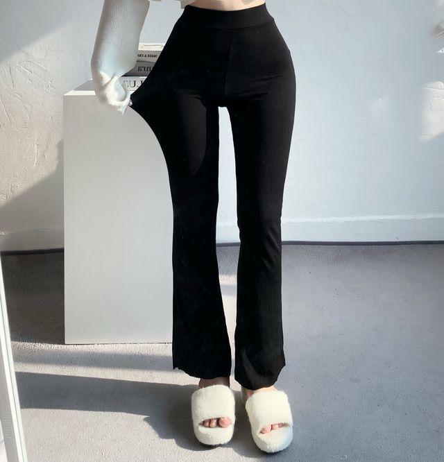 [안입은줄~!저세상착용감/말라보여]교복템/알바템보장 마약 치즈 스판 하이웨스트 밴딩 면 슬림 부츠컷 트레이닝 츄리닝 롱 팬츠 바지 (2col)_리틀페어리/키작녀