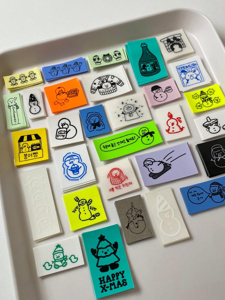 윈터 라벨스티커팩