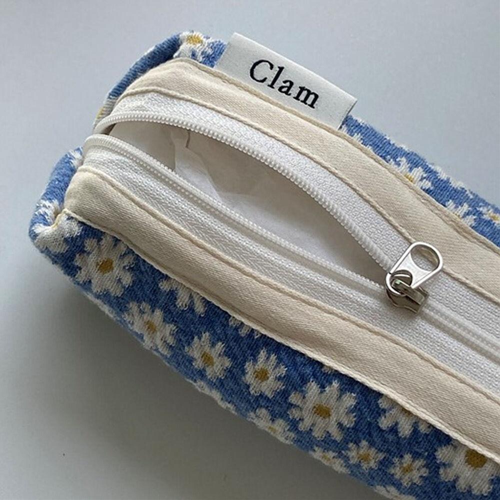 Clam round pencilcase _ Egg flower