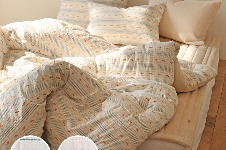 [쿠폰] 까멜리아 도비코튼 극세사 겨울 차렵이불 세트 2color (SS/Q/K)