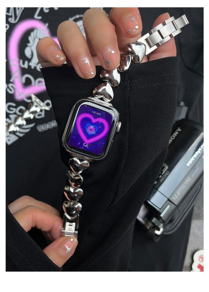 애플워치 love heart chain 스트랩